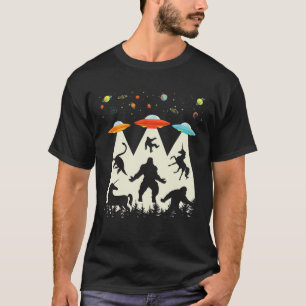 Lustiger UFO-Dinosaurier-Einhorn-Bigfoot-Vintage-A T-Shirt