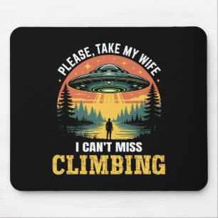 Lustiger UFO-Kletterwitz für Männer, Alien-Entführ Mousepad