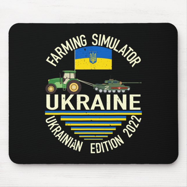 Lustiger ukrainischer Bauer stiehlt Tank Meme I St Mousepad (Vorne)