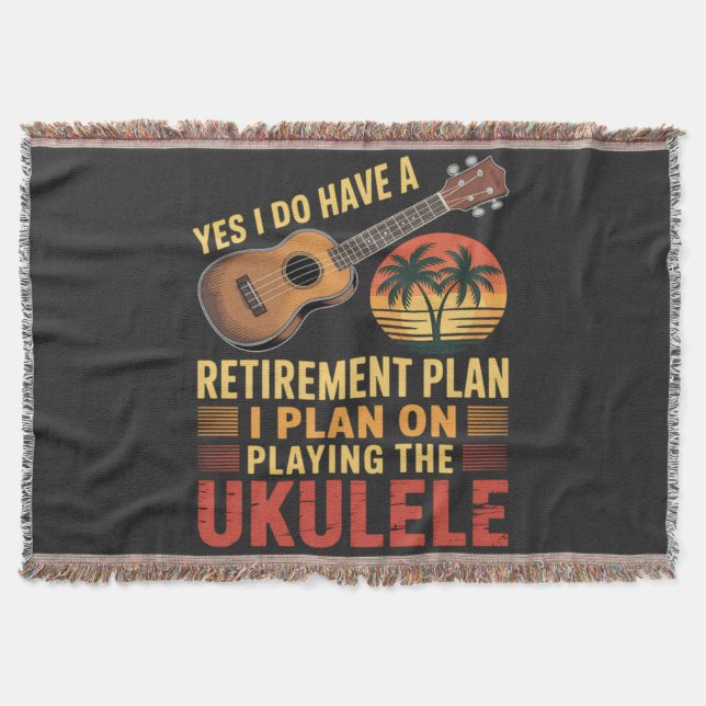 Lustiger Ukulele-Renteneintrittsplan Decke (Vorderseite)