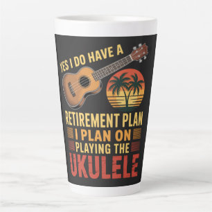 Lustiger Ukulele-Renteneintrittsplan Milchtasse