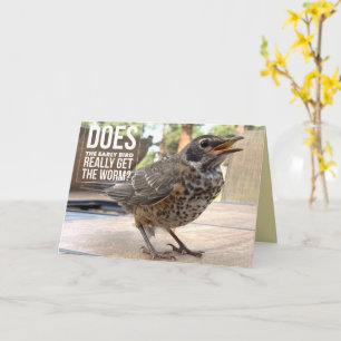 Lustiger Umschlagtext Vogel Foto Gruß Karte