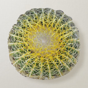 Lustiger unbequemer botanischer Kugel-Kaktus Rundes Kissen