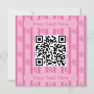 Lustiger und Fancy 4-Blatt-Kleeblatt-QR-Code Einladung