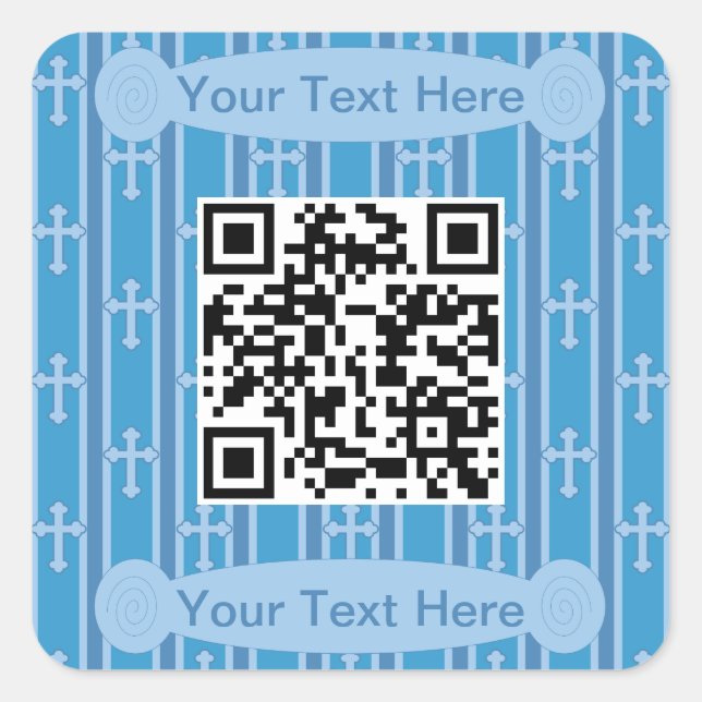 Lustiger und Fancy QR-Code Quadratischer Aufkleber (Vorderseite)