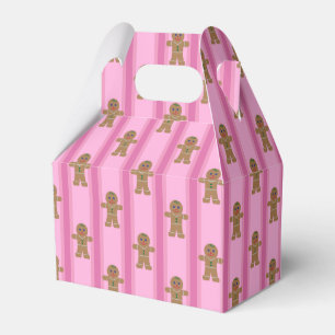 Lustiger und Fancy-Rosa-Gingerbread-Mann Geschenkschachtel