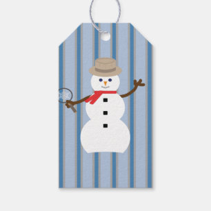 Lustiger und Fancy Schneemann-Detektiv Geschenkanhänger