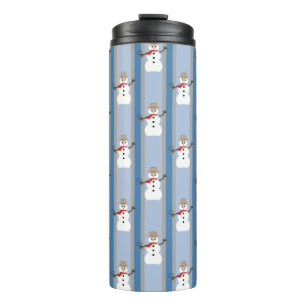 Lustiger und Fancy Schneemann-Detektiv Thermosbecher