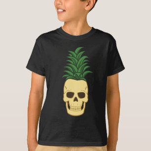 Lustiger und Gruseliger Ananas-Totenkopf T-Shirt