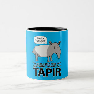 Lustiger und niedlicher aber abscheulicher Tapir Zweifarbige Tasse