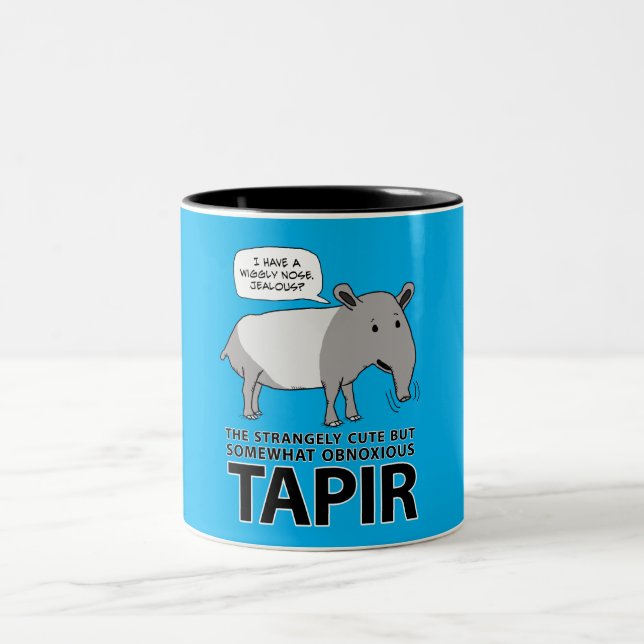 Lustiger und niedlicher aber abscheulicher Tapir Zweifarbige Tasse (Mittel)