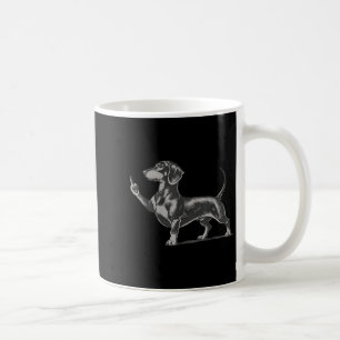 Lustiger unhöflicher schwarzer Dachshund-Hund Meme Kaffeetasse