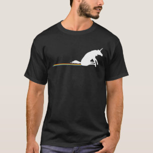 Lustiger Unicorn, der Regenbogen kackt T-Shirt