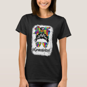Lustiger unordentlicher Dutt Oma Autismus-Bewussts T-Shirt