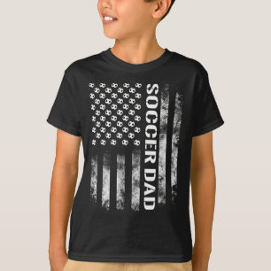 Lustiger USA-Flagge Vater Fußball T-Shirt