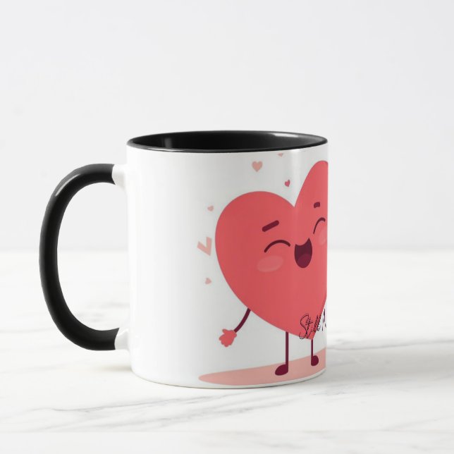Lustiger Valentinsbecher für Freund oder Freundin  Tasse (Links)