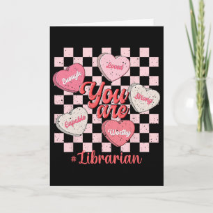 Lustiger Valentinsbibliothekar Liebesherz Karte