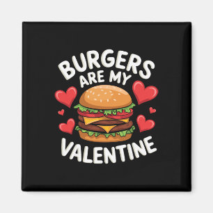 Lustiger Valentinsburger Liebhaber Männer Frauen Magnet