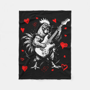 Lustiger Valentinskuchen spielt Gitarre Rock And R Fleecedecke