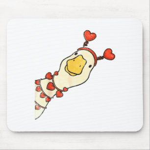 Lustiger Valentinstag Alberne Gänse Ente Herz Lieb Mousepad
