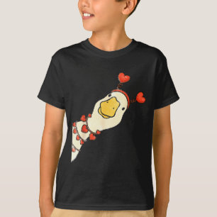 Lustiger Valentinstag Alberne Gänse Entenherz Lieb T-Shirt