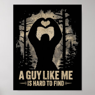 Lustiger Valentinstag Bigfoot Herz Ein Typ Wie Mic Poster
