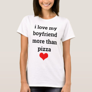 Lustiger Valentinstag Freund Typografie Pizza T-Shirt