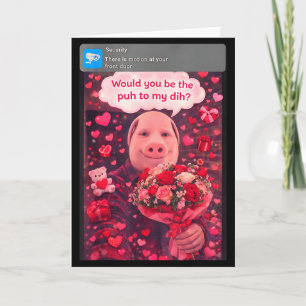 Lustiger Valentinstag Gen Z Humor Schwein Paar Mem Karte
