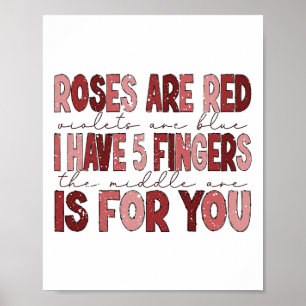 Lustiger Valentinstag, ich habe 5 Finger, der mitt Poster