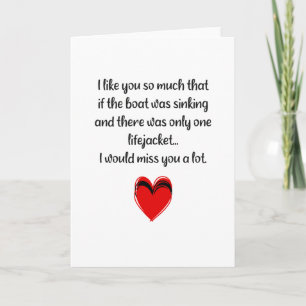 Lustiger Valentinstag, ich mag dich so sehr Feiertagskarte