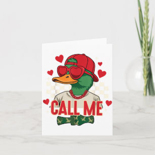 Lustiger Valentinstag Junge Entenjagd Ruf Mich Tod Karte