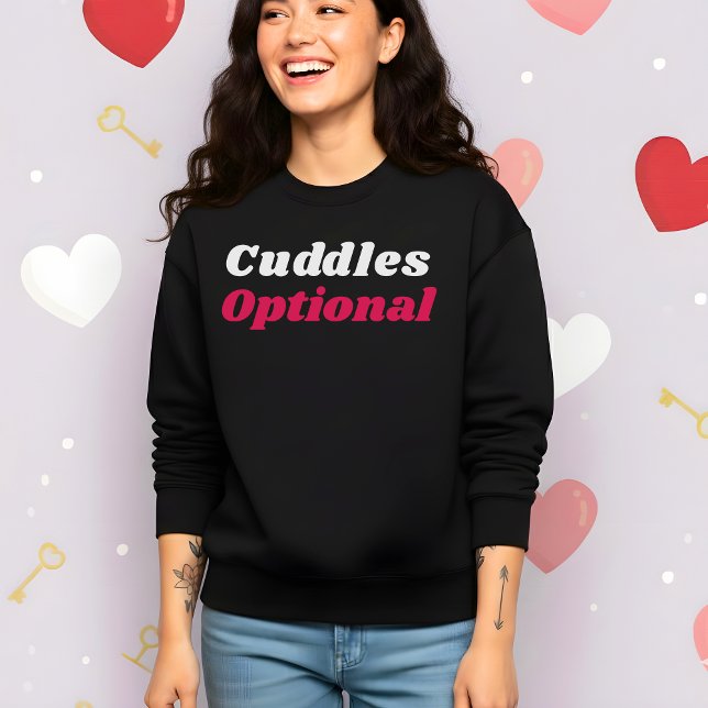 Lustiger Valentinstag Kuscheln optional Sweatshirt (Von Creator hochgeladen)
