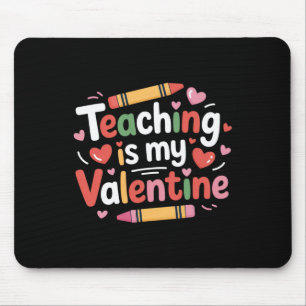 Lustiger Valentinstag Lehrer Buntstift Unterrichte Mousepad