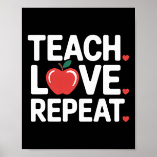 Lustiger Valentinstag Lehrer unterrichtet Liebe wi Poster