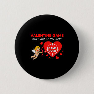 Lustiger Valentinstag Liebes-Meme-Spiel Herz Gamer Button