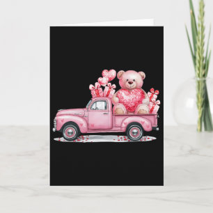 Lustiger Valentinstag Rosa Süßes Auto Damen Passen Karte
