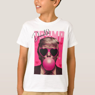 Lustiger Valentinstag Trump Rosa Kaugummi Niedlich T-Shirt
