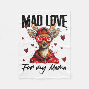 Lustiger Valentinstag Verrückte Liebe Für Meine Ma Fleecedecke