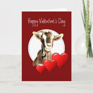Lustiger Valentinstag vom alten Ziegenbock, der de Feiertagskarte