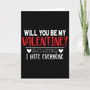 Lustiger Valentinstag Wirst du mein Valentin sein  Karte
