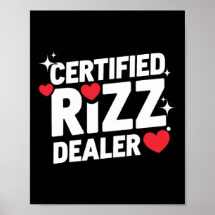 Lustiger Valentinstag Zertifizierter Rizz-Händler Poster
