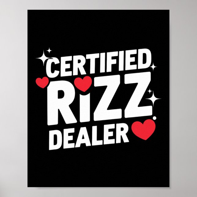 Lustiger Valentinstag Zertifizierter Rizz-Händler  Poster (Vorne)