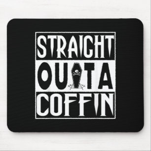 Lustiger Vampir Halloween Wortwitz Sarg Mousepad