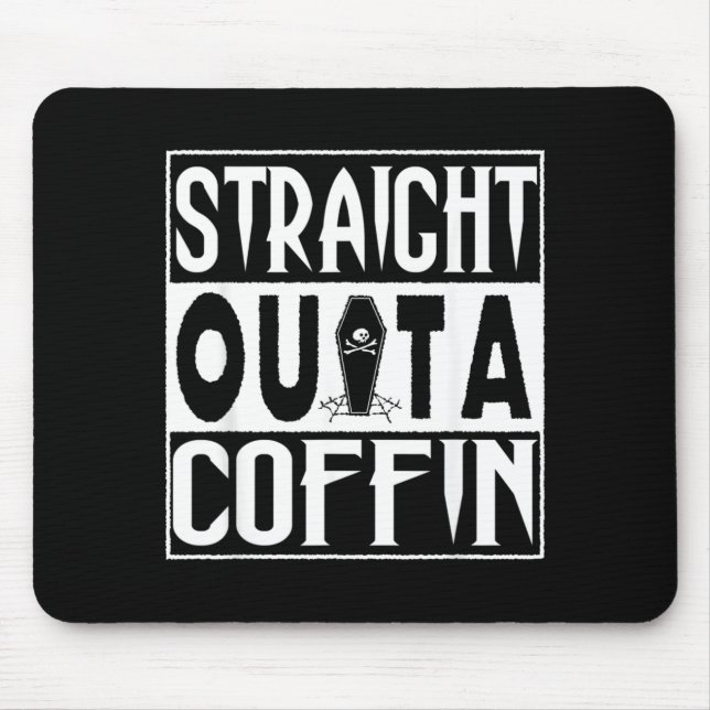 Lustiger Vampir Halloween Wortwitz Sarg Mousepad (Vorne)