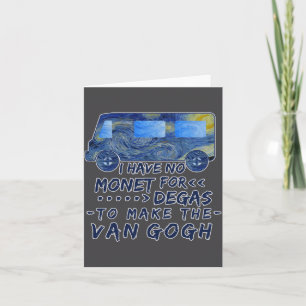 Lustiger Van Gogh Monet Degas Künstler Wortspiel H Karte