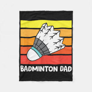 Lustiger Vater Badminton Fleecedecke