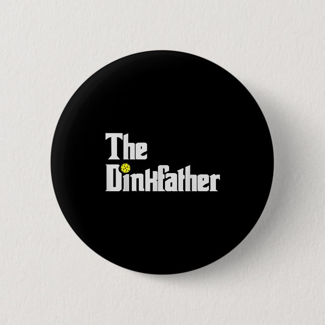 Lustiger Vater, der Pickleball spielt, Dink-Vater- Button (Vorderseite)
