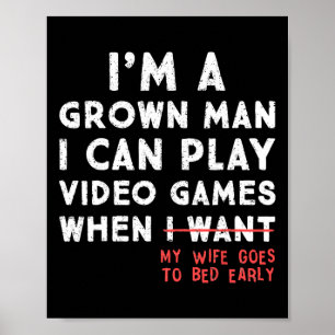 Lustiger Vater Gamer Ich kann Videospiele spielen Poster