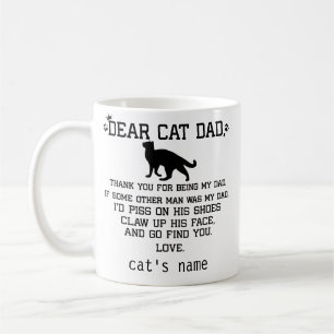 lustiger Vater und Katze Kaffeetasse