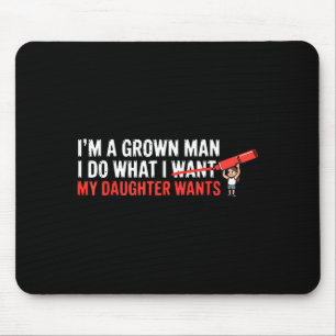 Lustiger Vater Vater-Tochter Humor Mann Vaterschaf Mousepad